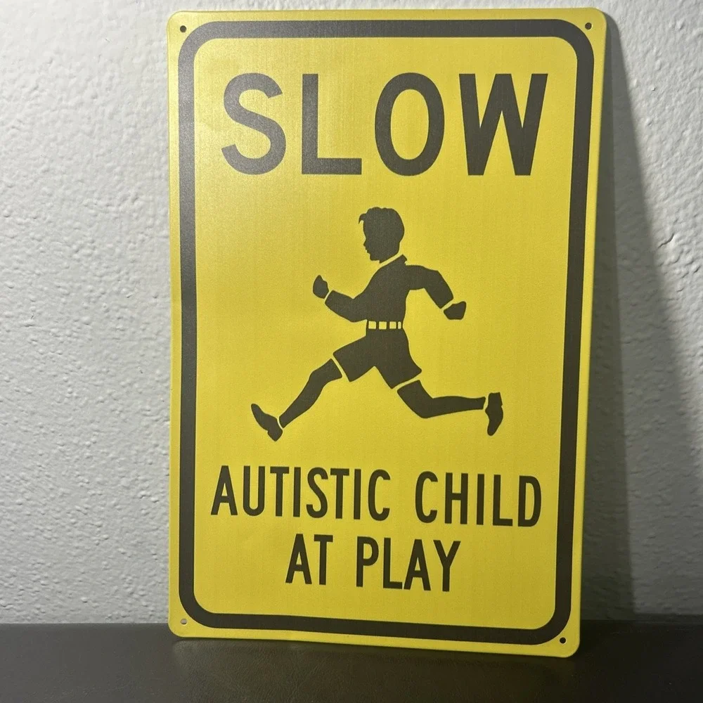 Autistic Child at Play Road‎ Sign Decor Sign